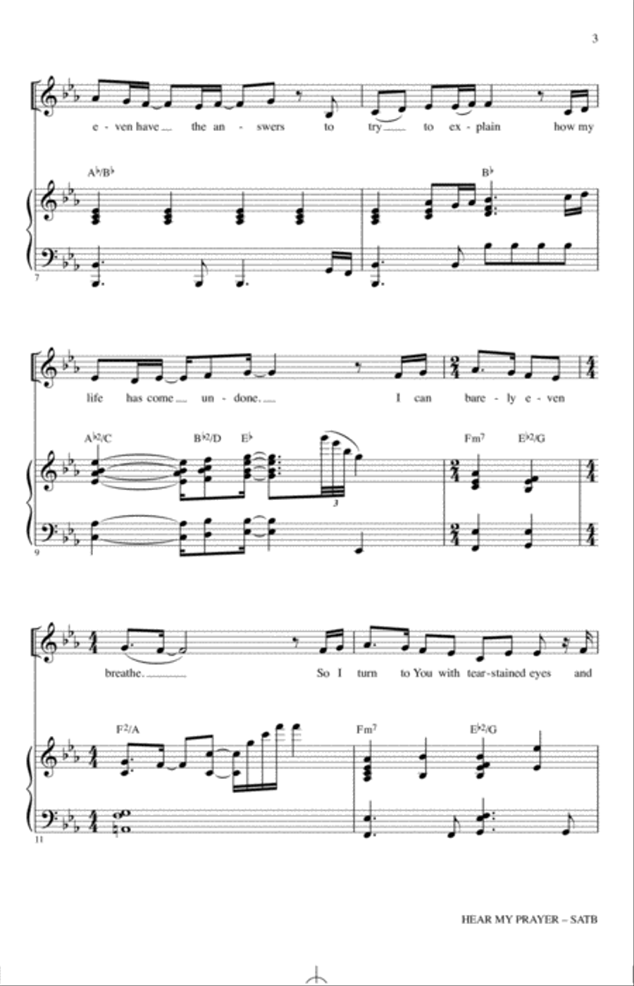 Hear My Prayer Hear My Prayer 4-Part scores gallery preview page 2