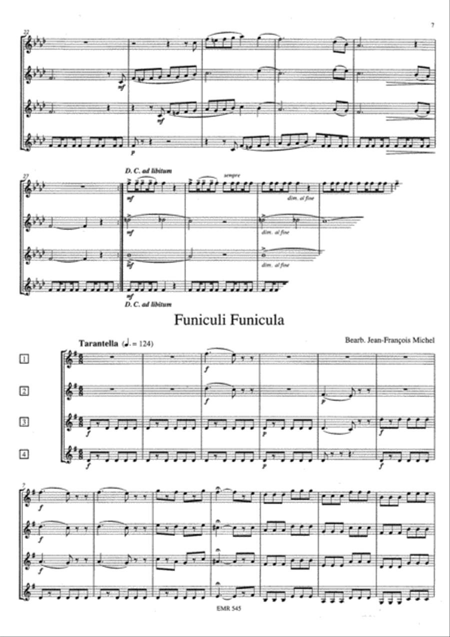 3 Traditionals Euphonium Quartet scores gallery preview page 5
