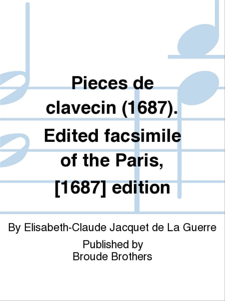 Pieces de clavecin (1687). CF 9 Piano scores gallery preview page 1