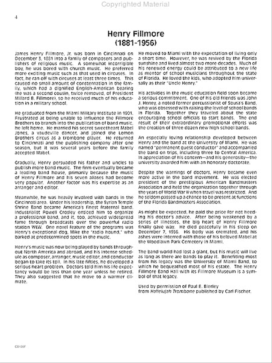 The President's March Concert Band scores gallery preview page 5