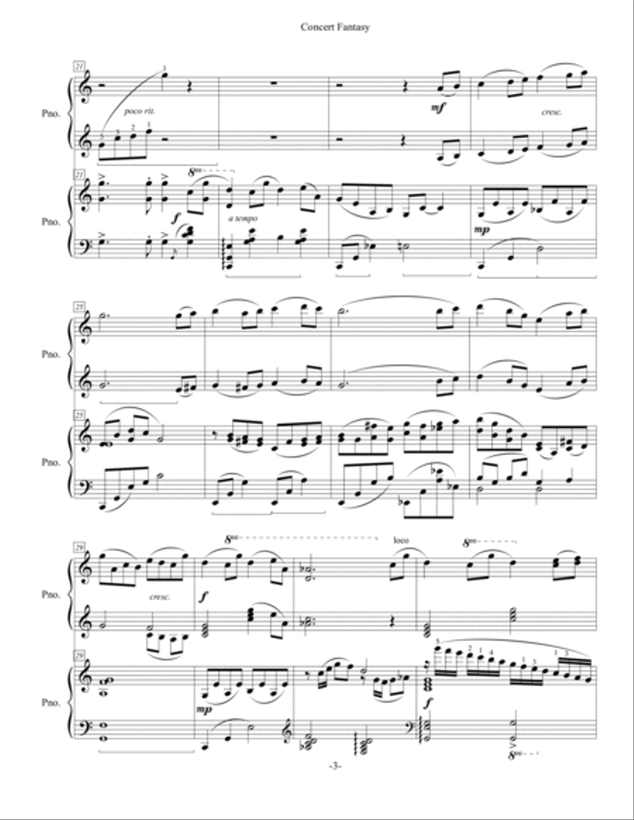 Concert Fantasy for Piano and Orchestra (First Edition) Small Ensemble scores gallery preview page 5
