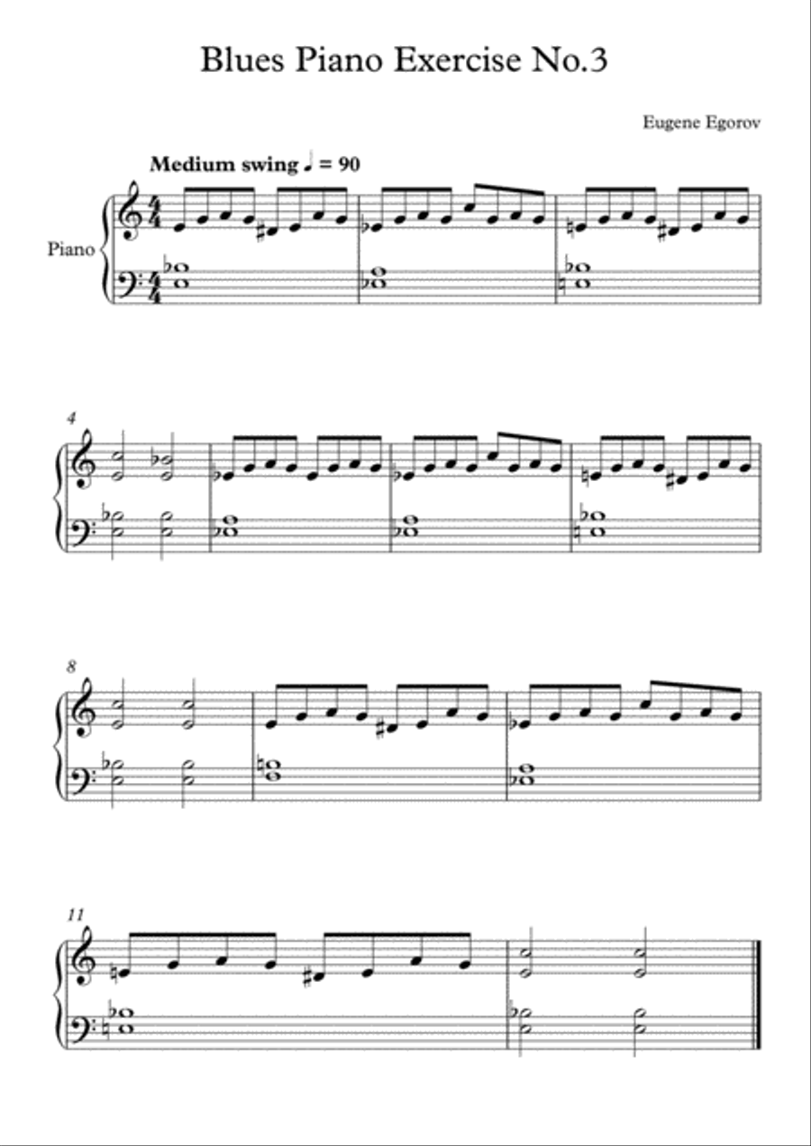 10 Blues Piano Exercises 10 Blues Piano Exercises Piano Method scores gallery preview page 4