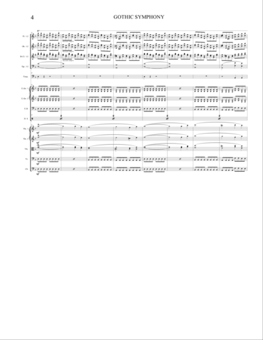 Gothic Symphony - Rock Band and Symphonic Orchestra (Score only) Full Orchestra scores gallery preview page 5