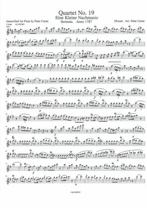 Flute Quartet No. 19 Eine Kleine Nachmusic