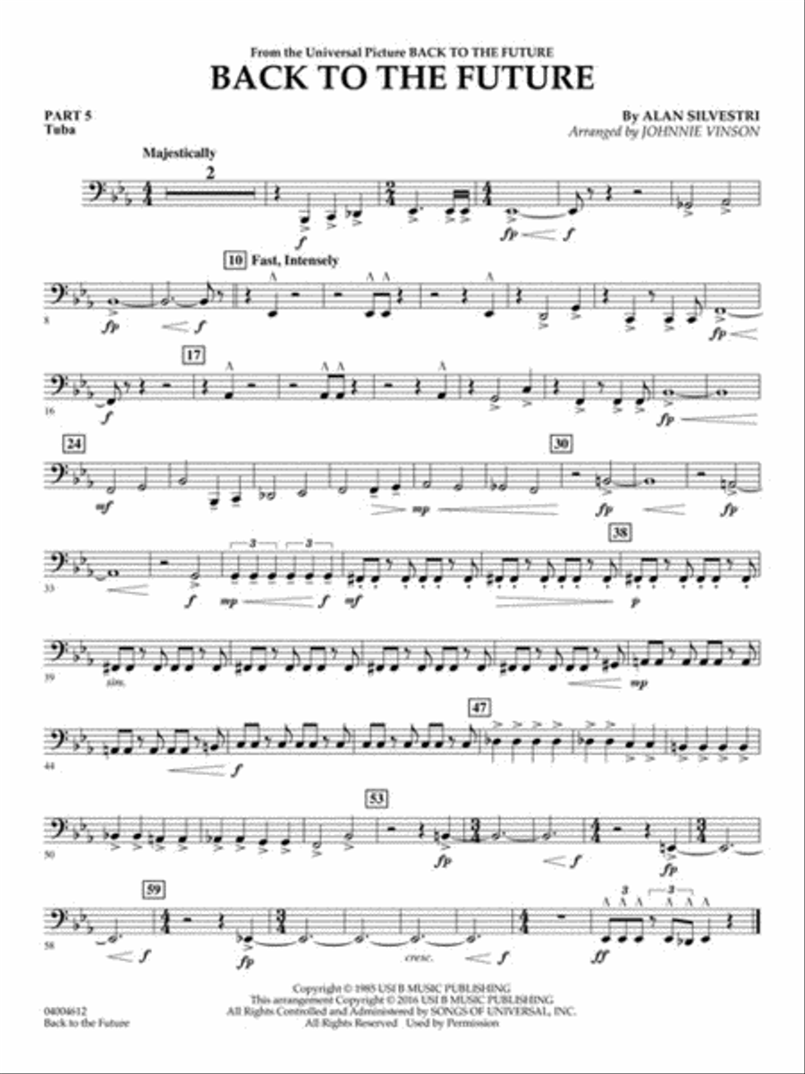 Back to the Future (Main Theme) Concert Band scores gallery preview page 16