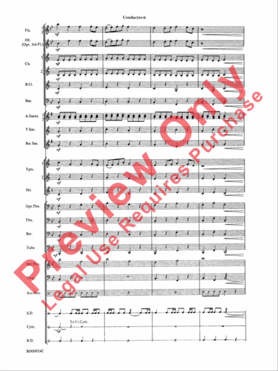 Affirmation Overture Concert Band scores gallery preview page 8