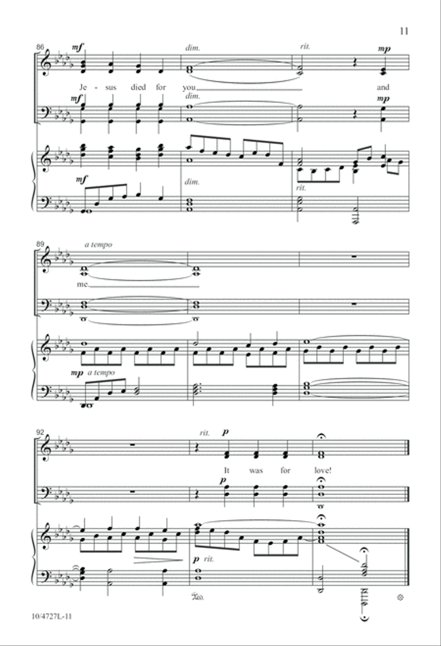 It Was for Love! It Was for Love! 4-Part scores gallery preview page 11