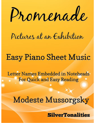 Book cover for Promenade Pictures at an Exhibition Easy Piano Sheet Music