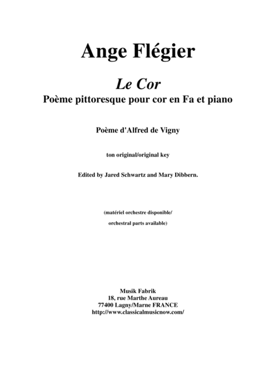 Ange Flégier: Le Cor for horn in F and piano