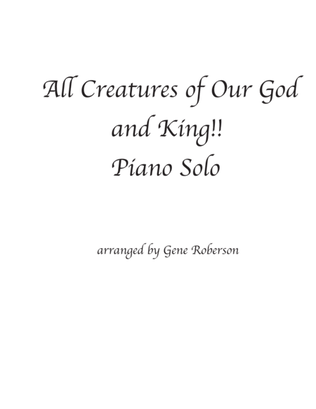 Book cover for All Creatures Of Our God and King Piano Solo