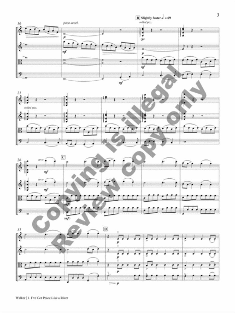 The Dove and Other Songs of Peace String Quartet scores gallery preview page 5