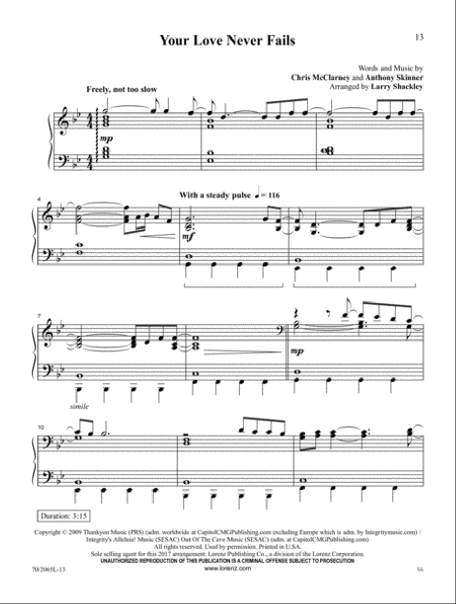 Lord of All Creation Piano Solo scores gallery preview page 6