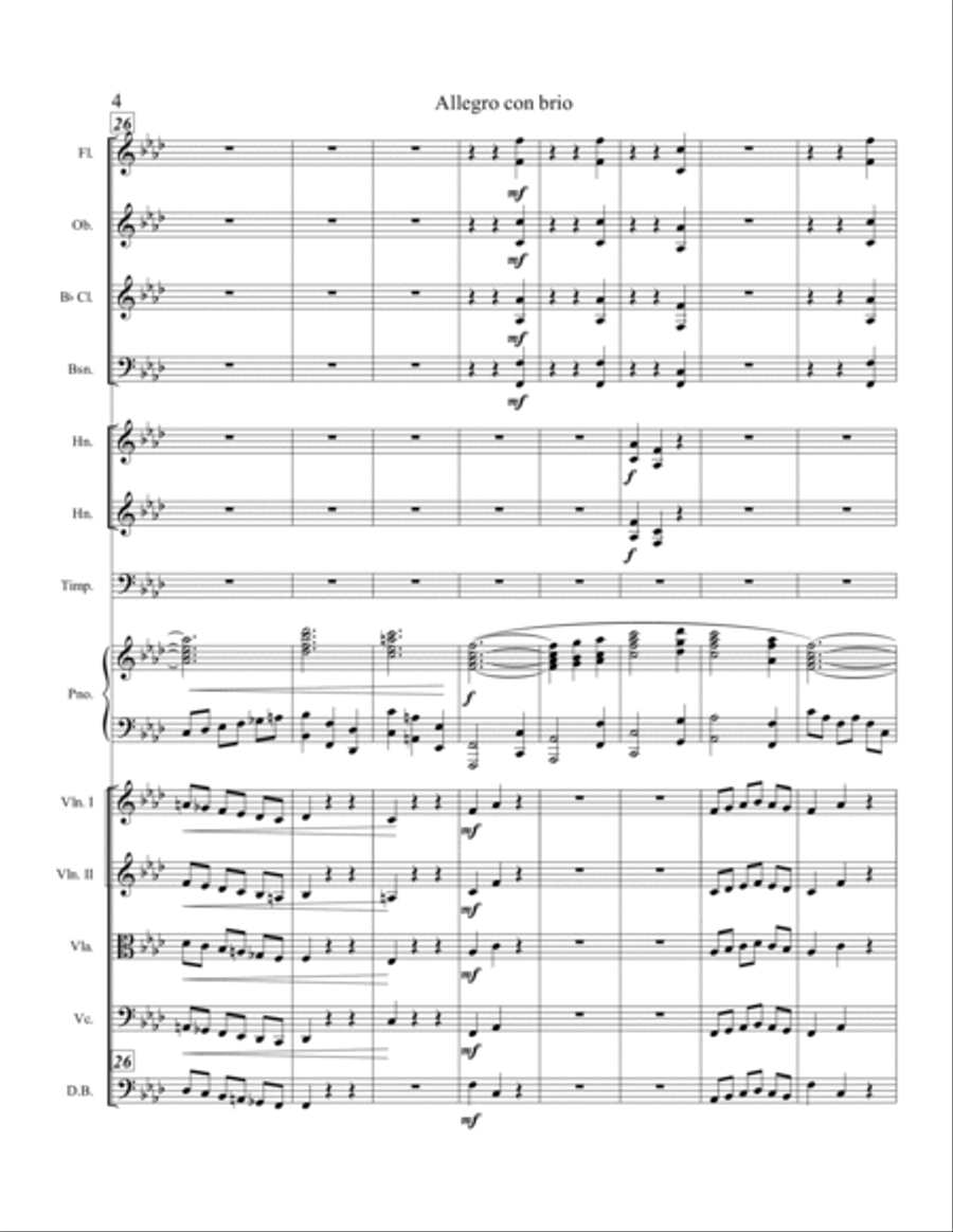 Piano Concerto No. 3 (score only) Full Orchestra scores gallery preview page 5