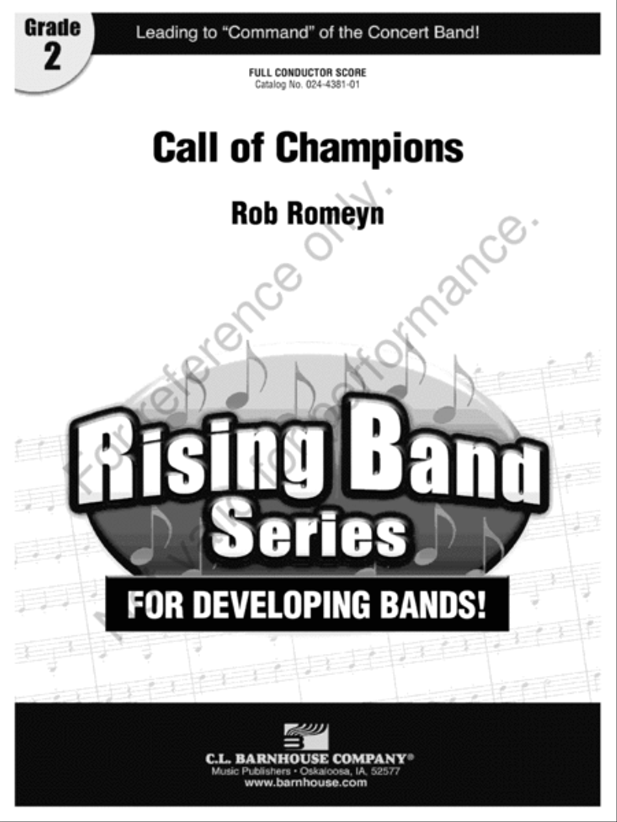 Call Of Champions Concert Band scores gallery preview page 2