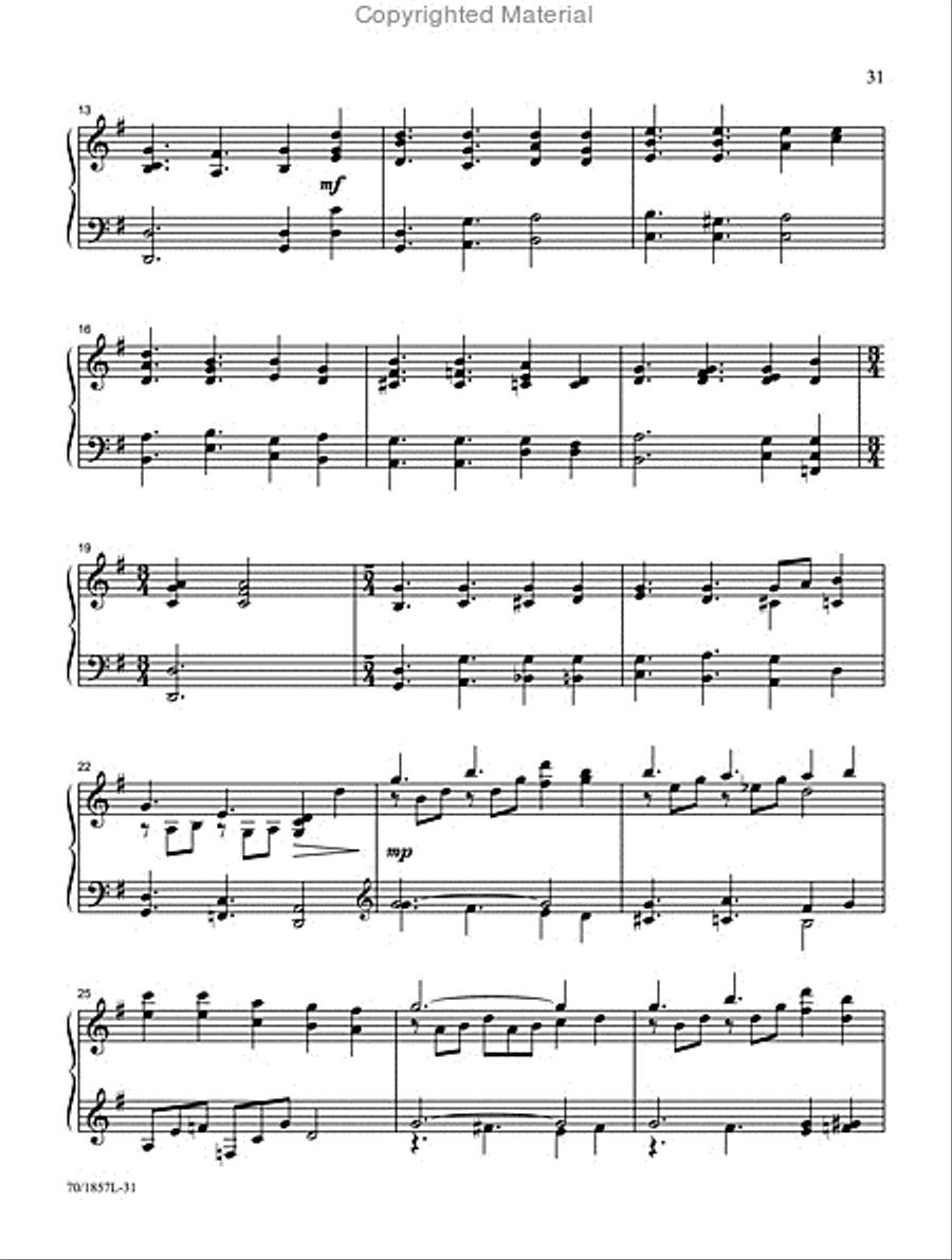 I Need Thee Every Hour Piano Solo scores gallery preview page 5