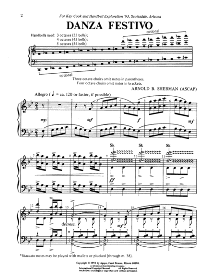 Danza Festivo Danza Festivo 5-Octaves scores gallery preview page 2
