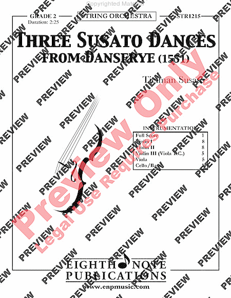 Three Susato Dances (from The Danserye)