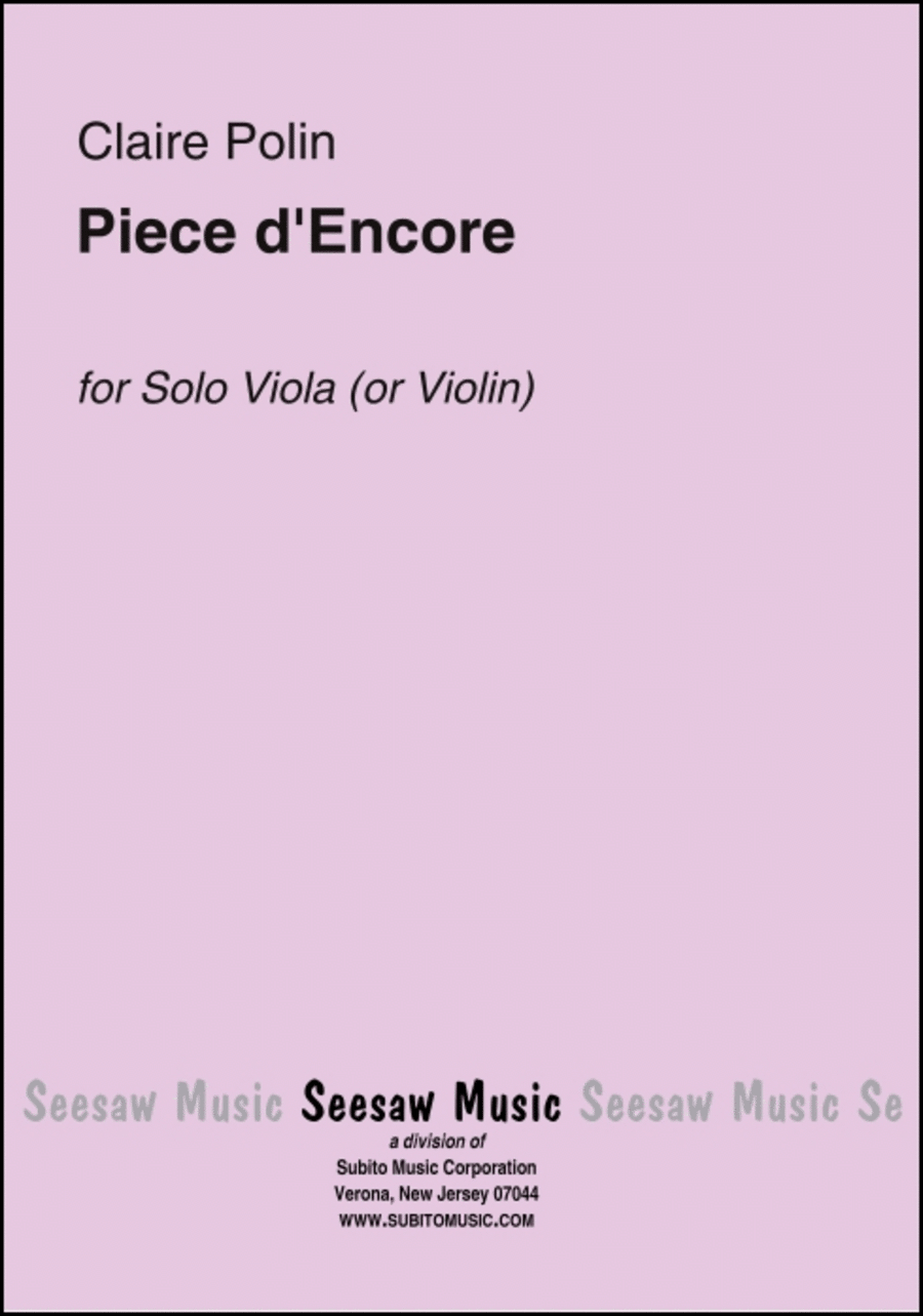 Piece d'Encore Violin scores gallery preview page 1