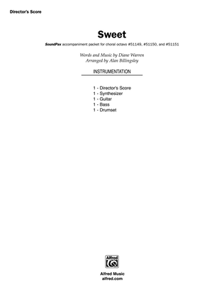 Book cover for Sweet: Score