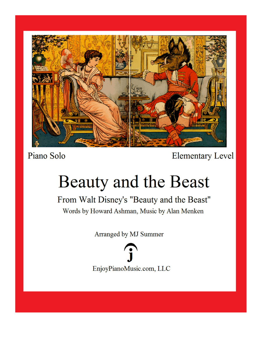 Beauty And The Beast Piano Method scores gallery preview page 1