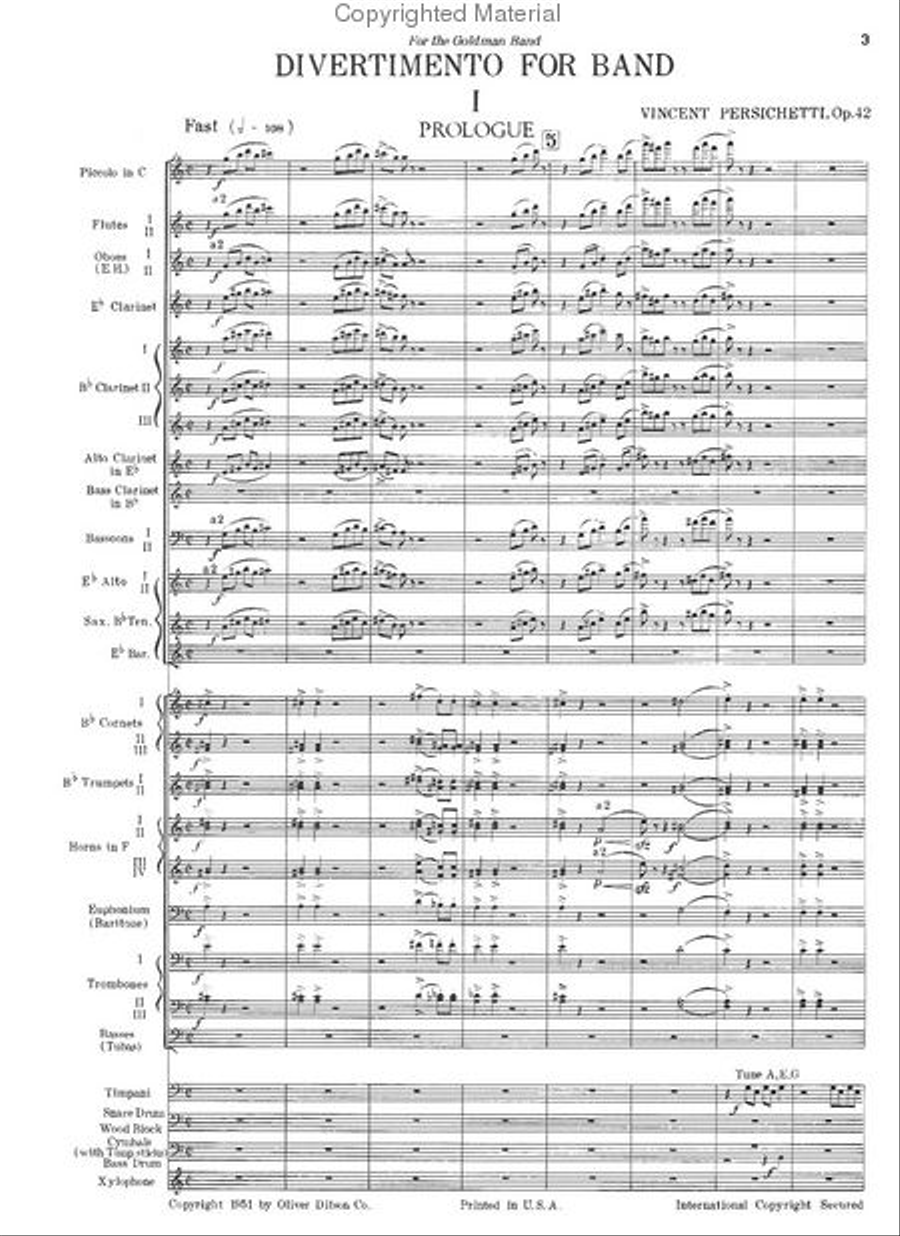 Divertimento For Band Concert Band scores gallery preview page 2