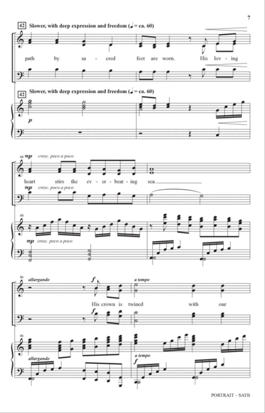 Portrait (arr. Joseph M. Martin) 4-Part scores gallery preview page 6