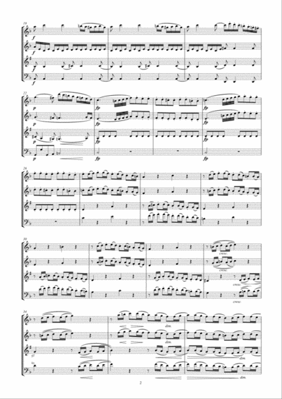 Dittersdorf Quartet No. 5 arr. Woodwind Quartet Woodwind Quartet scores gallery preview page 2