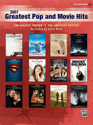 Book cover for 2007 Greatest Pop and Movie Hits