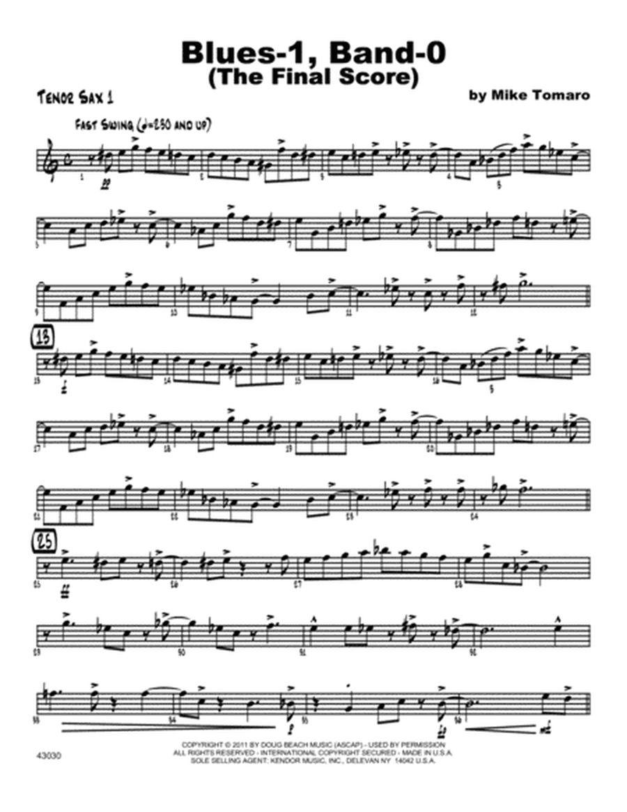 Blues-1, Band-0 (The Final Score) - Tenor Sax 1