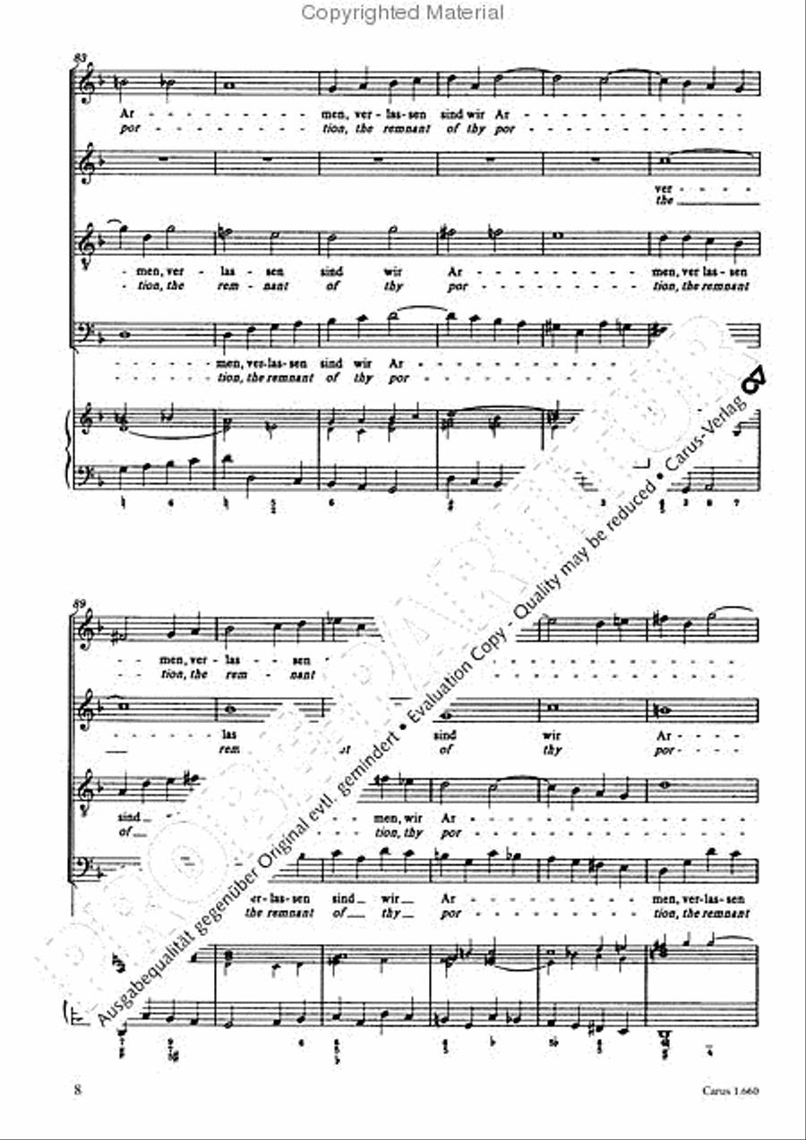 Bach: Ach Gott, vom Himmel; Das wollst du Score scores gallery preview page 9