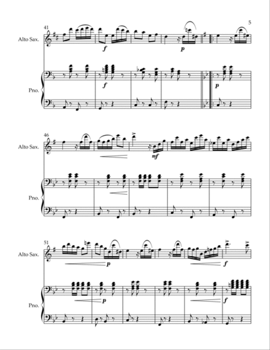 Abonnenten Alto Saxophone scores gallery preview page 5
