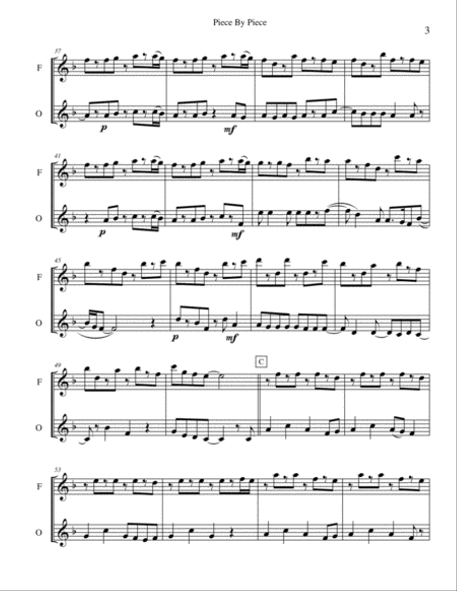 Piece By Piece Piece By Piece Woodwind Duet scores gallery preview page 3