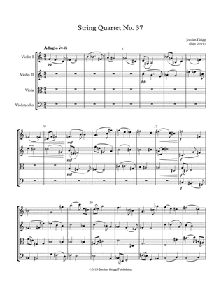 Book cover for String Quartet No 37