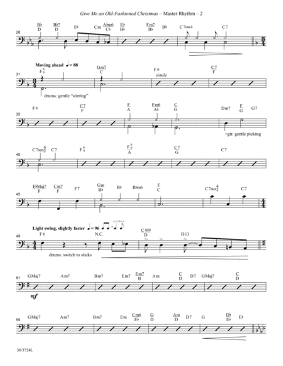 Give Me an Old-Fashioned Christmas - Master Rhythm Score (Digital Download) Rhythm Section scores gallery preview page 2