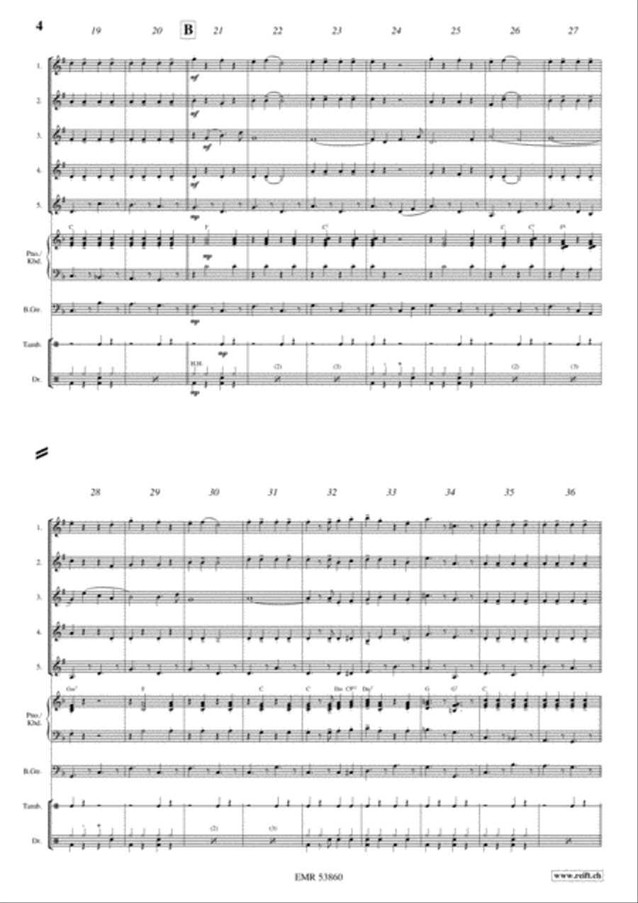 Schonfeld Marsch Schonfeld Marsch Clarinet Quintet scores gallery preview page 4
