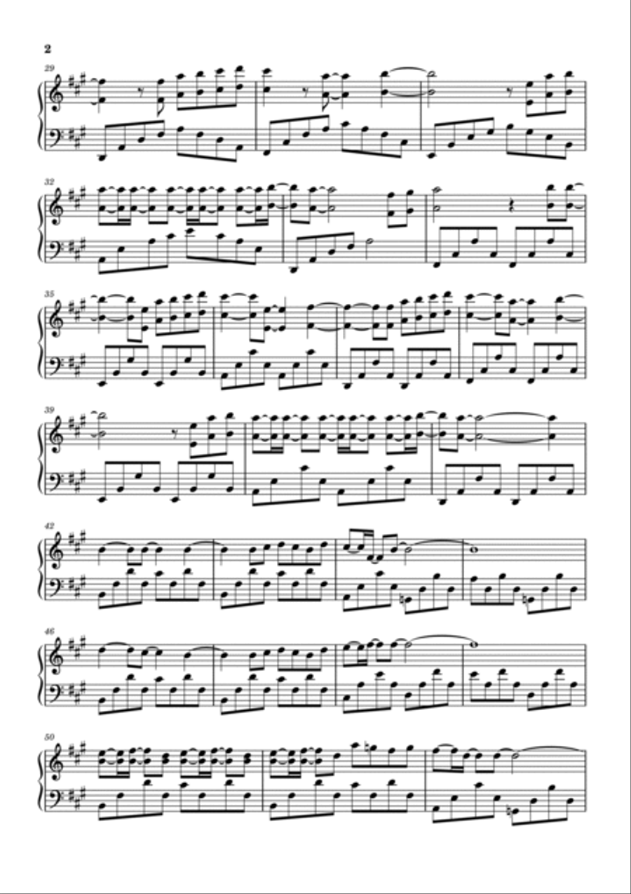 Euphoria Piano Solo scores gallery preview page 2