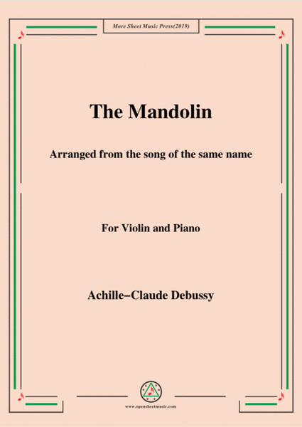 Debussy-The Mandolin,for Violin and Piano image number null
