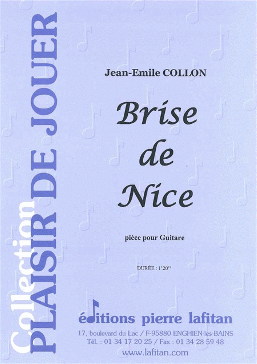 Brise de Nice Brise de Nice Guitar scores gallery preview page 1