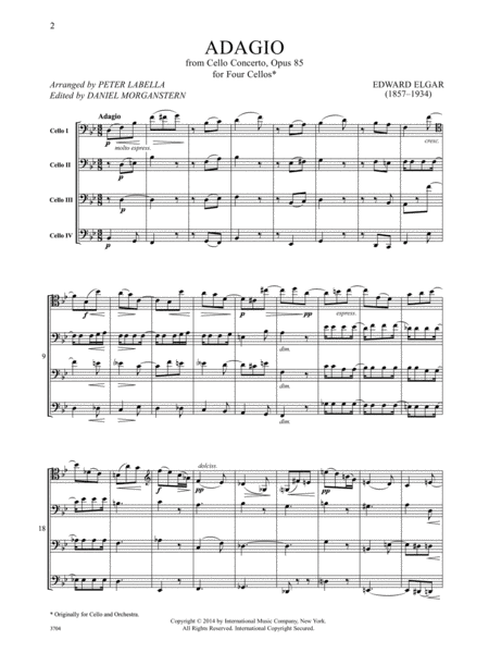 Adagio From Cello Concerto, Opus 85