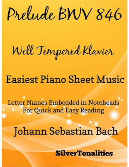 Prelude 1 Bwv 846 West Tempered Klavier Easiest Piano Sheet Music