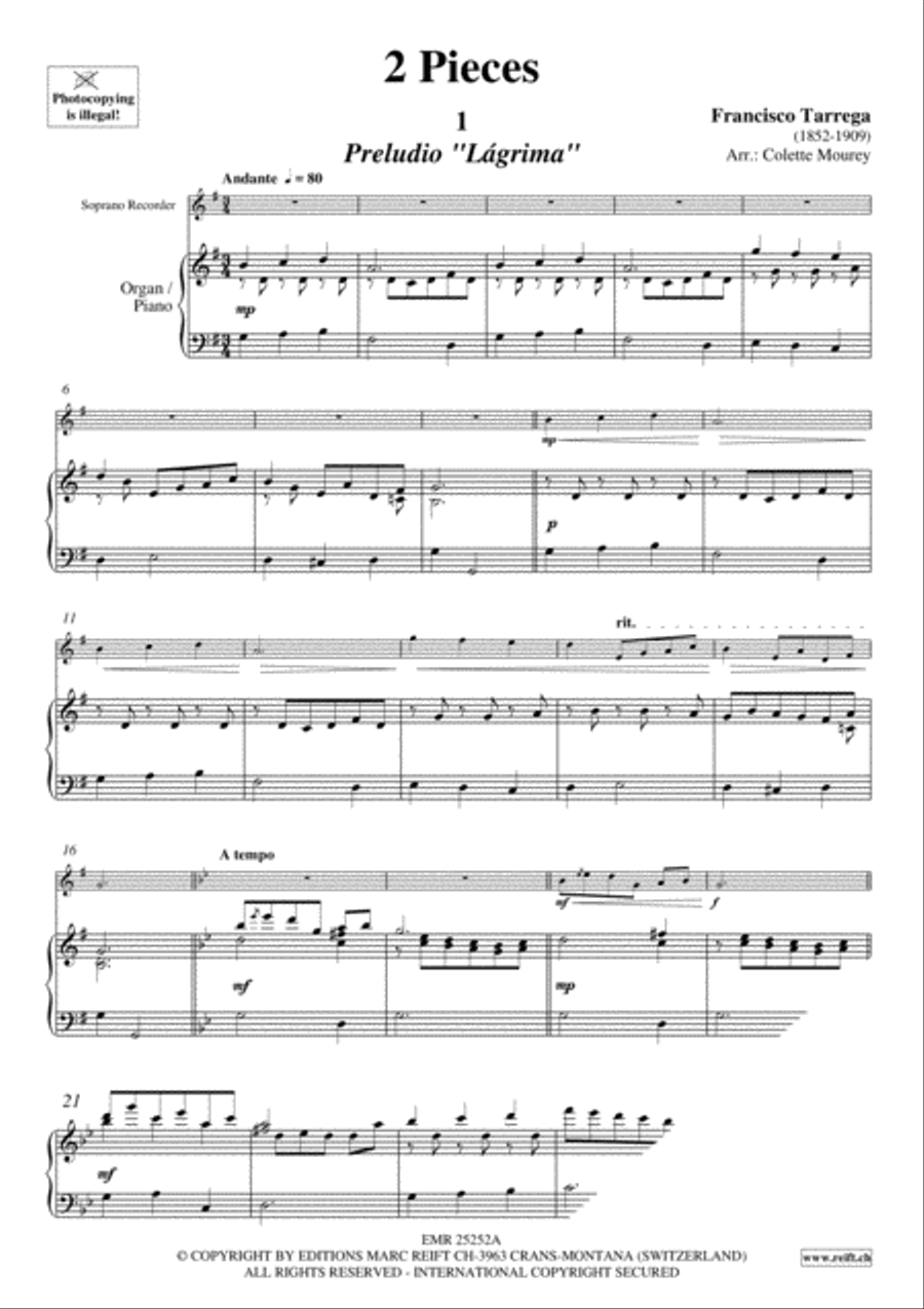 2 Pieces 2 Pieces Soprano Recorder scores gallery preview page 3