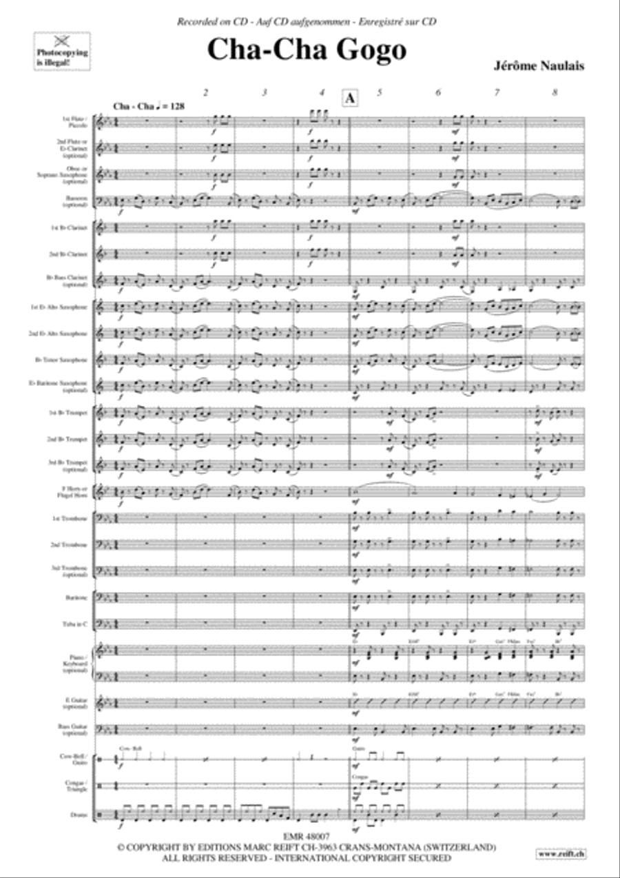 Cha-Cha Gogo Cha-Cha Gogo Concert Band scores gallery preview page 3