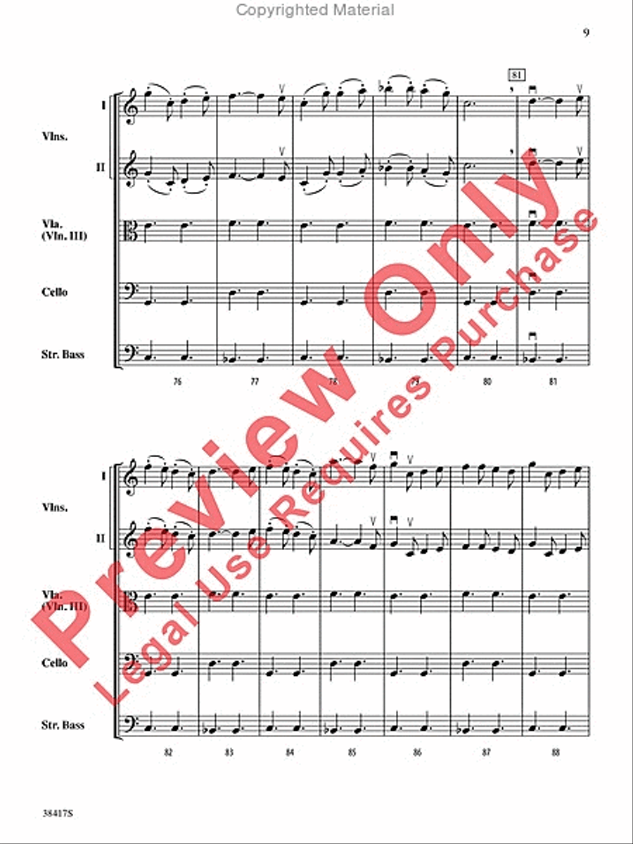 Themes from St. Paul's Suite String Orchestra scores gallery preview page 10