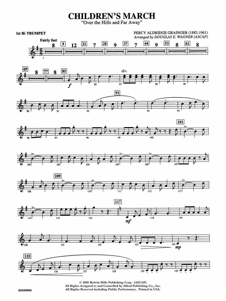 Children's March: 1st B-flat Trumpet