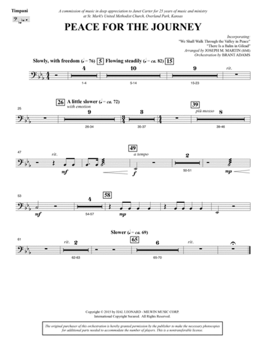 A Journey To Hope (A Cantata Inspired By Spirituals) - Timpani