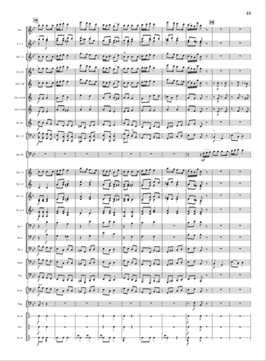 Concert for Trombone and Wind Ensemble Small Ensemble scores gallery preview page 13