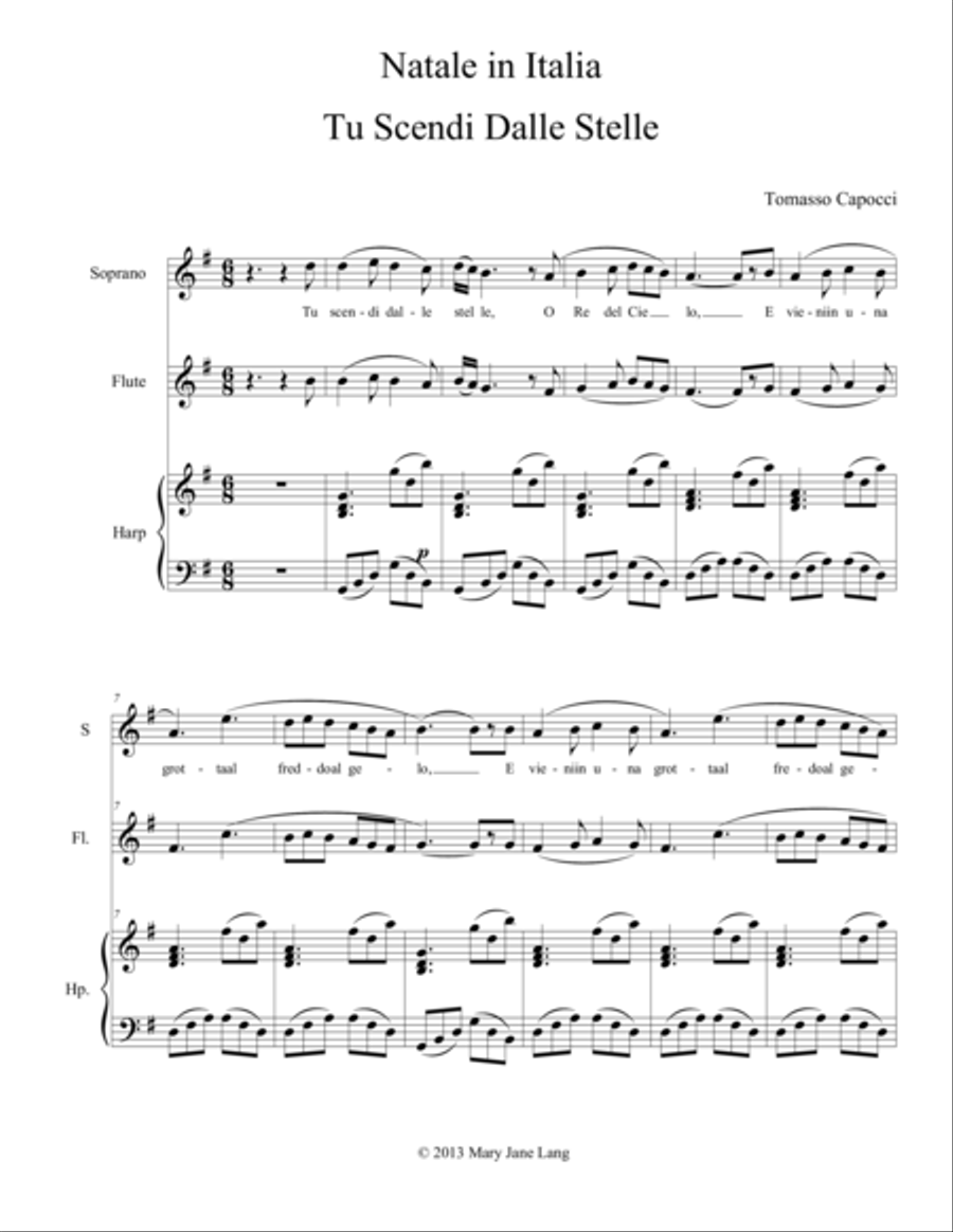 Tu Scendi Dalle Stelle Small Ensemble scores gallery preview page 1