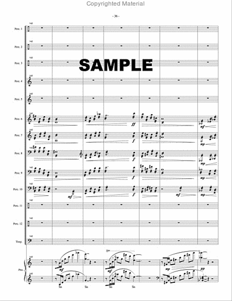Concerto for Percussion Ensemble Percussion Ensemble scores gallery preview page 5