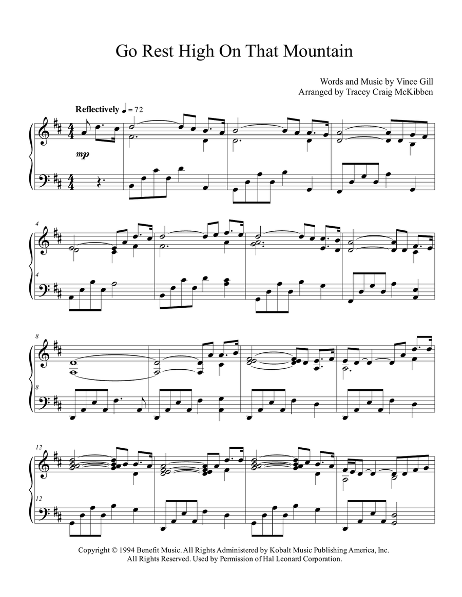 Go Rest High On That Mountain Piano Solo scores gallery preview page 2