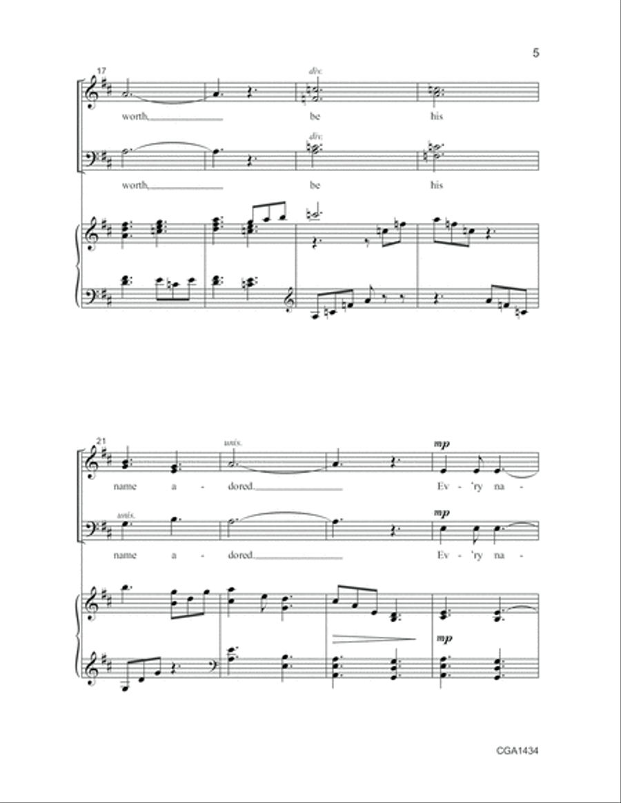 Let the Song Go Round the Earth 4-Part scores gallery preview page 4